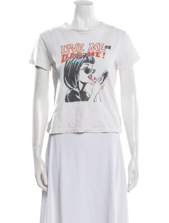 RE/DONE Graphic Print Crew Neck T-Shirt