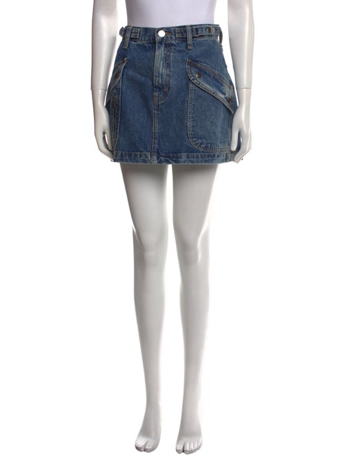 RE/DONE Raw-Edge Trim Mini Skirt