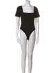 RE/DONE Square Neckline Short Sleeve Bodysuit