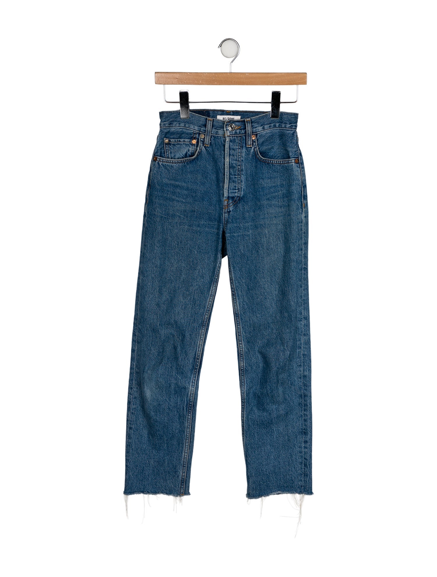 RE/DONE High-Rise Straight Leg Jeans