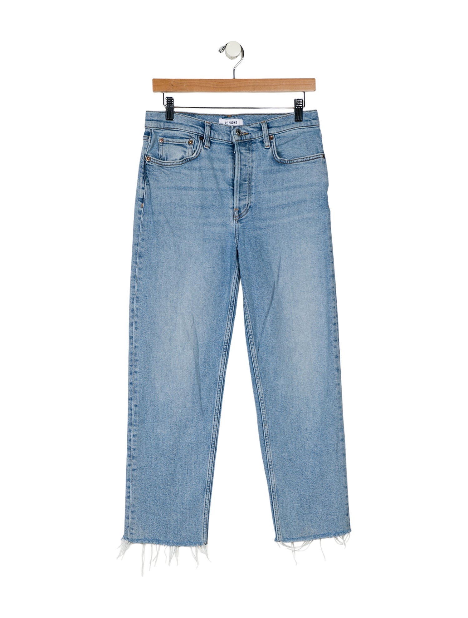 RE/DONE High-Rise Straight Leg Jeans