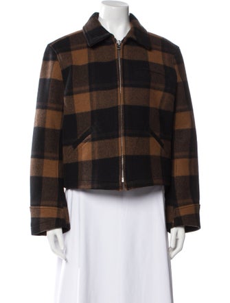 RE/DONE Wool Plaid Print Jacket