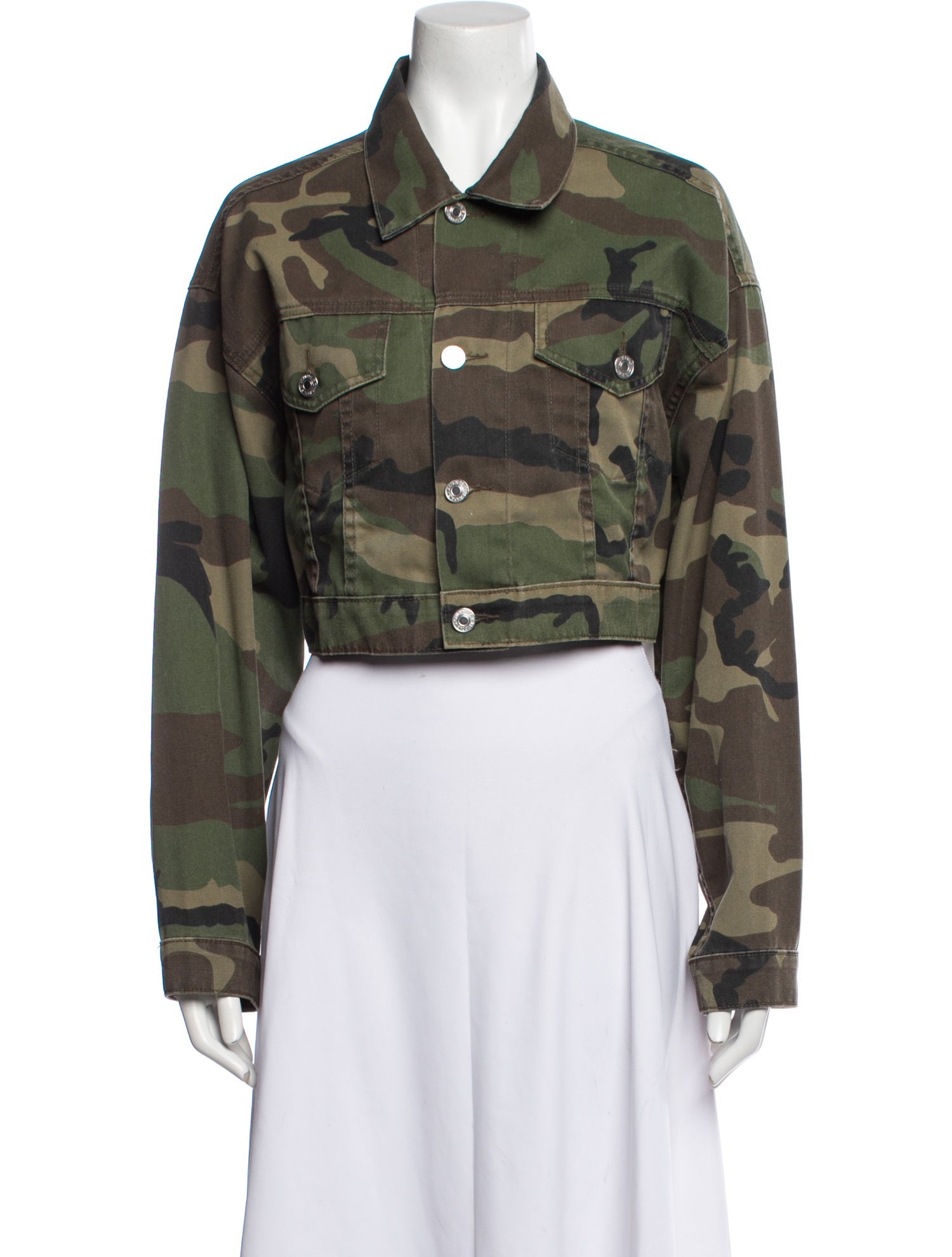 RE/DONE Camouflage Print Denim Jacket