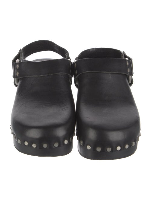 RE/DONE Leather Studded Accents Slingback Flats