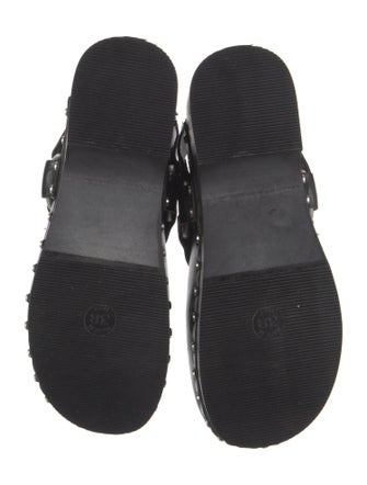 RE/DONE Leather Studded Accents Slingback Flats