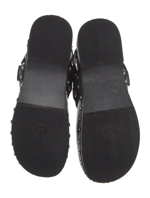 RE/DONE Leather Studded Accents Slingback Flats