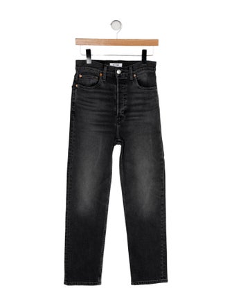 RE/DONE High-Rise Straight Leg Jeans