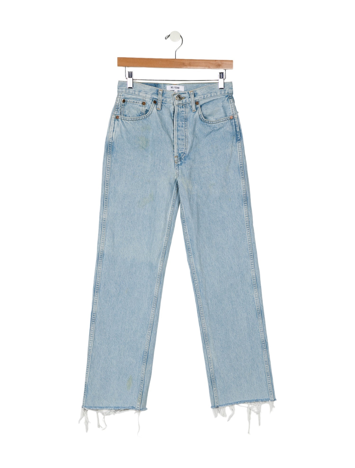 RE/DONE High-Rise Straight Leg Jeans
