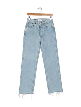 RE/DONE High-Rise Straight Leg Jeans