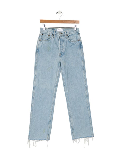 RE/DONE High-Rise Straight Leg Jeans