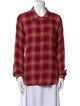 RE/DONE Plaid Print Long Sleeve Button-Up Top