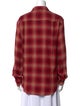 RE/DONE Plaid Print Long Sleeve Button-Up Top