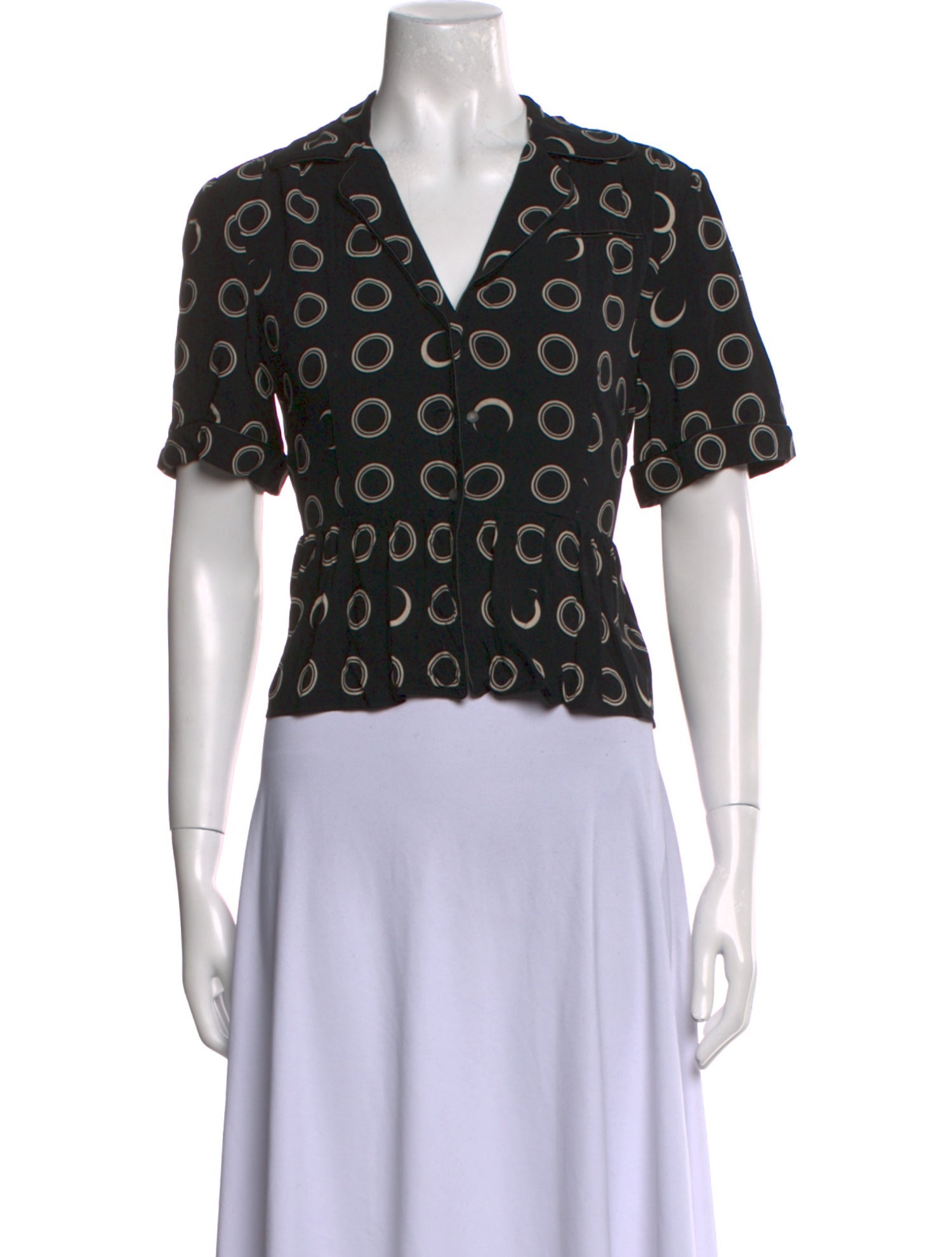 RE/DONE Printed Short Sleeve Crop Top