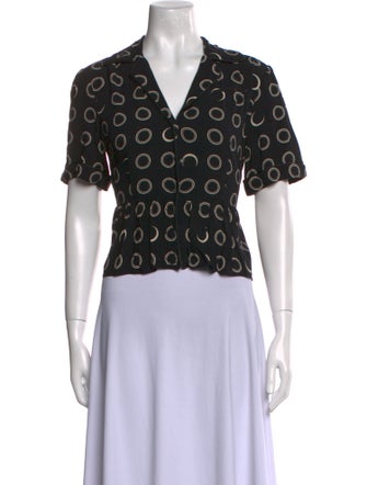 RE/DONE Printed Short Sleeve Crop Top