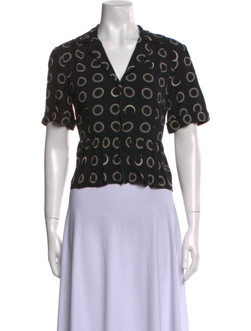 RE/DONE Printed Short Sleeve Crop Top