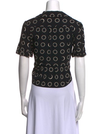 RE/DONE Printed Short Sleeve Crop Top