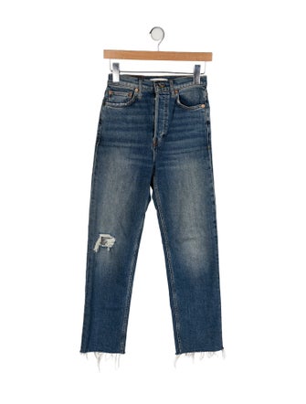 RE/DONE High-Rise Straight Leg Jeans