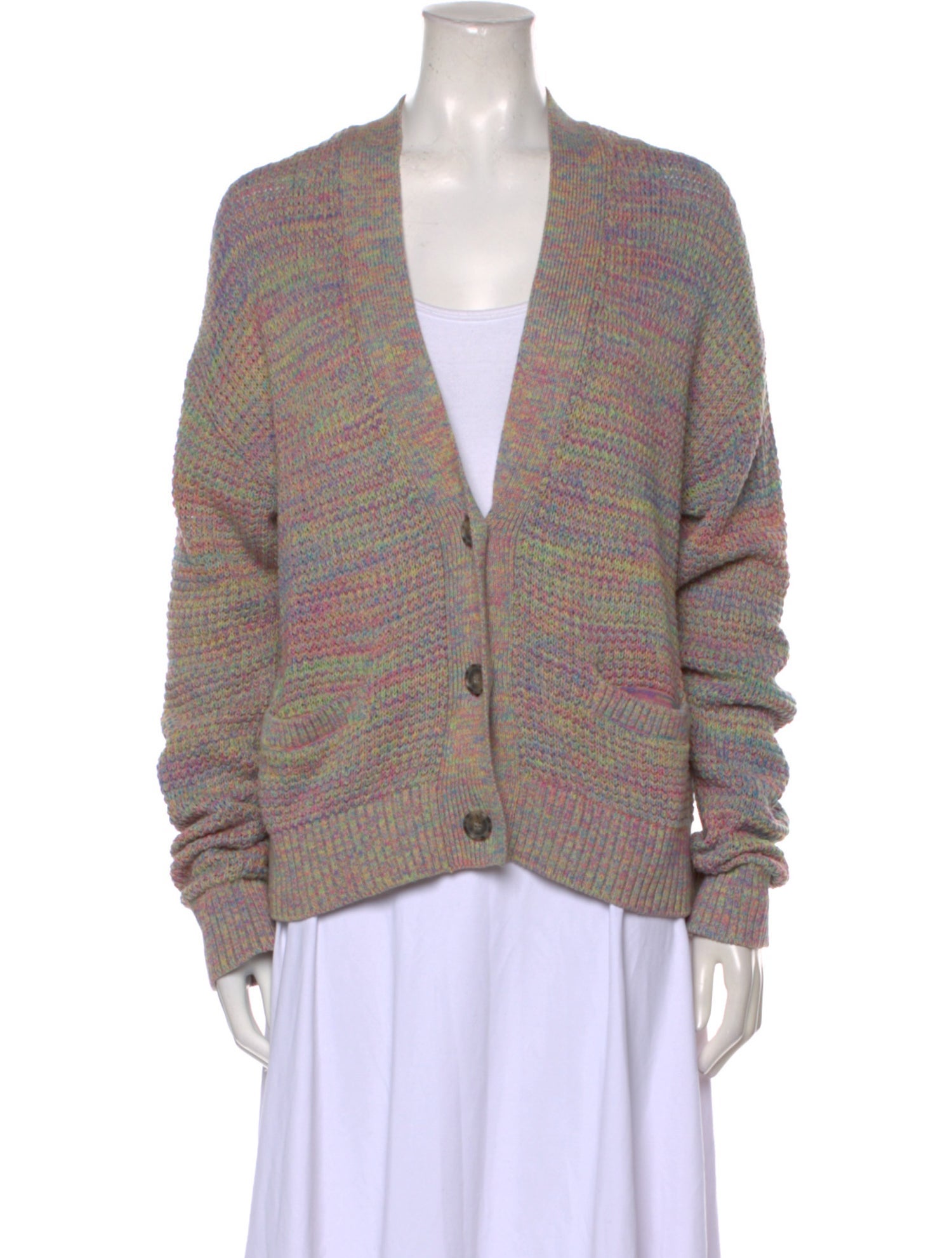 RE/DONE Striped V-Neck Sweater