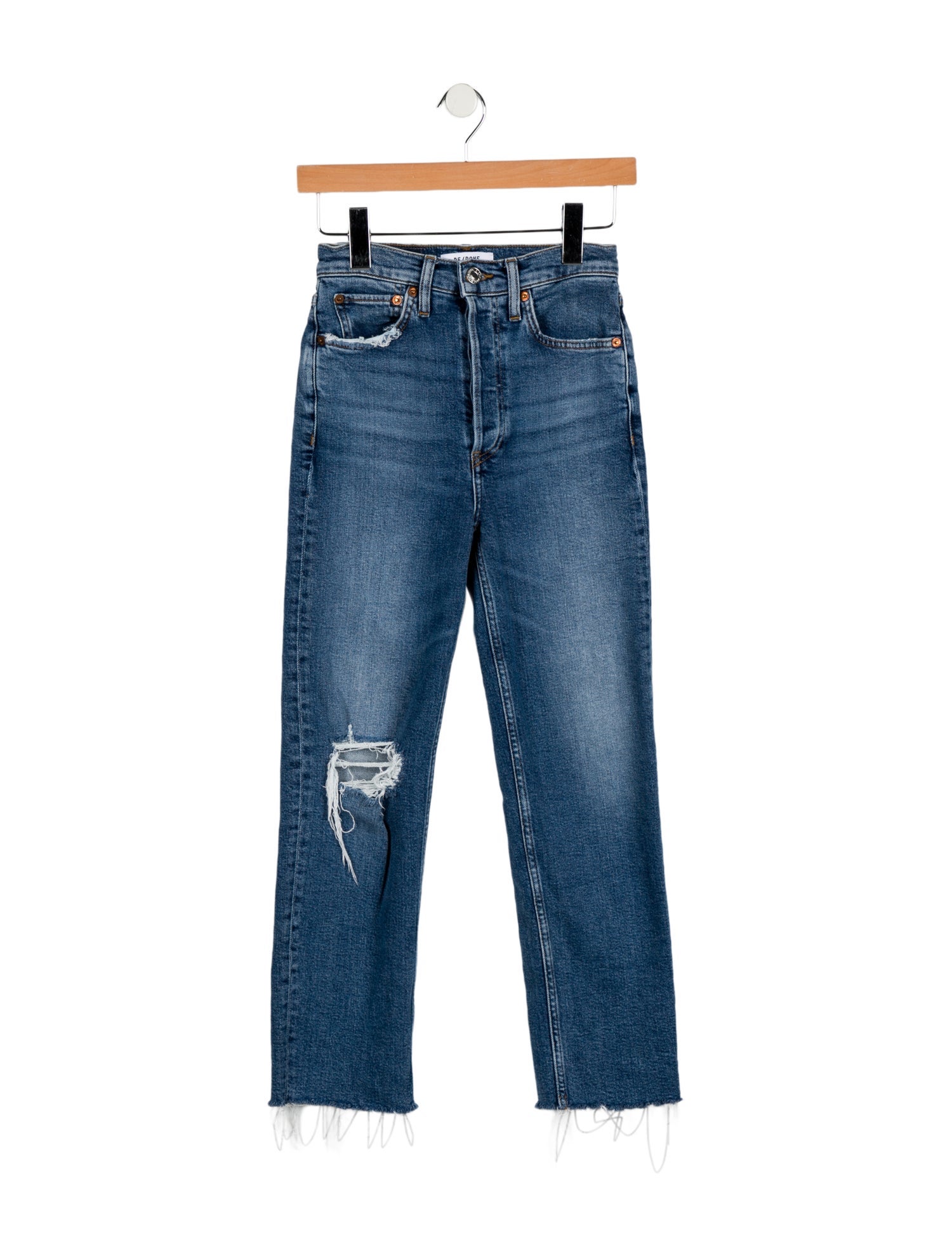 RE/DONE High-Rise Straight Leg Jeans