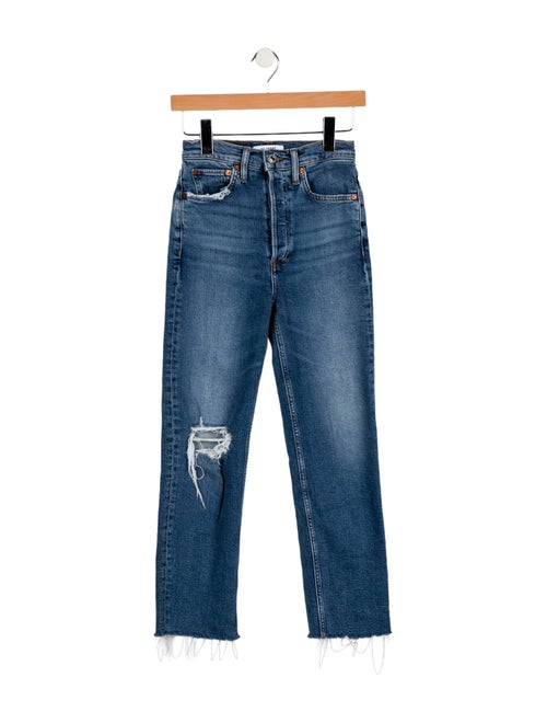 RE/DONE High-Rise Straight Leg Jeans