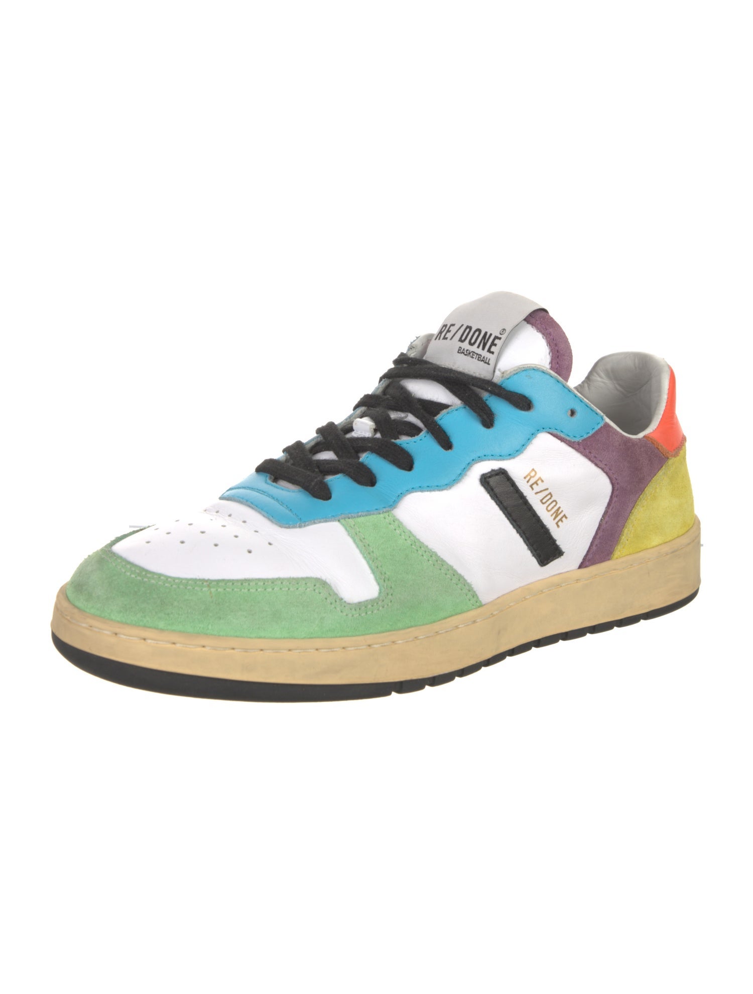 RE/DONE Leather Printed Sneakers