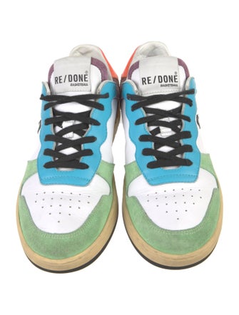 RE/DONE Leather Printed Sneakers