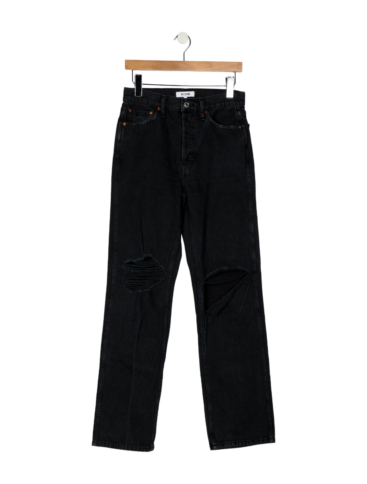 RE/DONE High-Rise Straight Leg Jeans