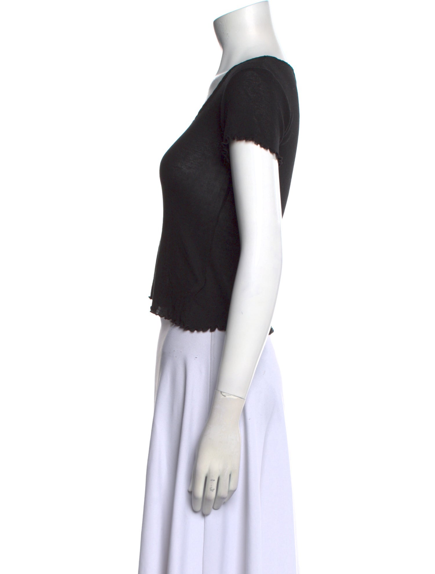 RE/DONE Scoop Neck Short Sleeve Crop Top