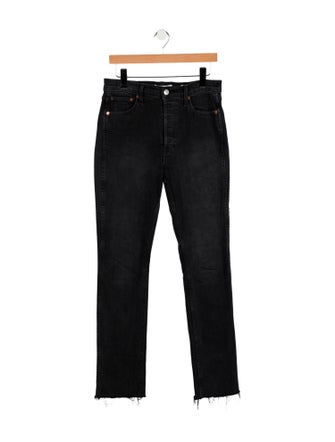 RE/DONE High-Rise Straight Leg Jeans
