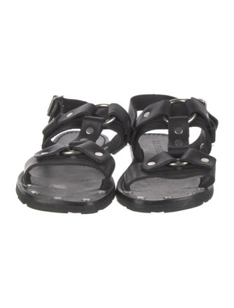 RE/DONE Leather Studded Accents Gladiator Sandals