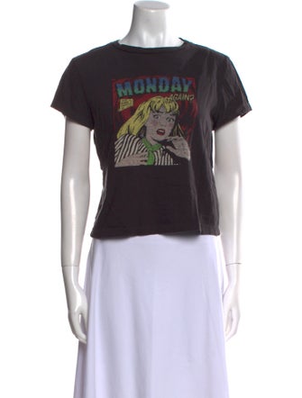 RE/DONE Graphic Print Crew Neck T-Shirt