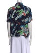 RE/DONE Printed Short Sleeve Button-Up Top
