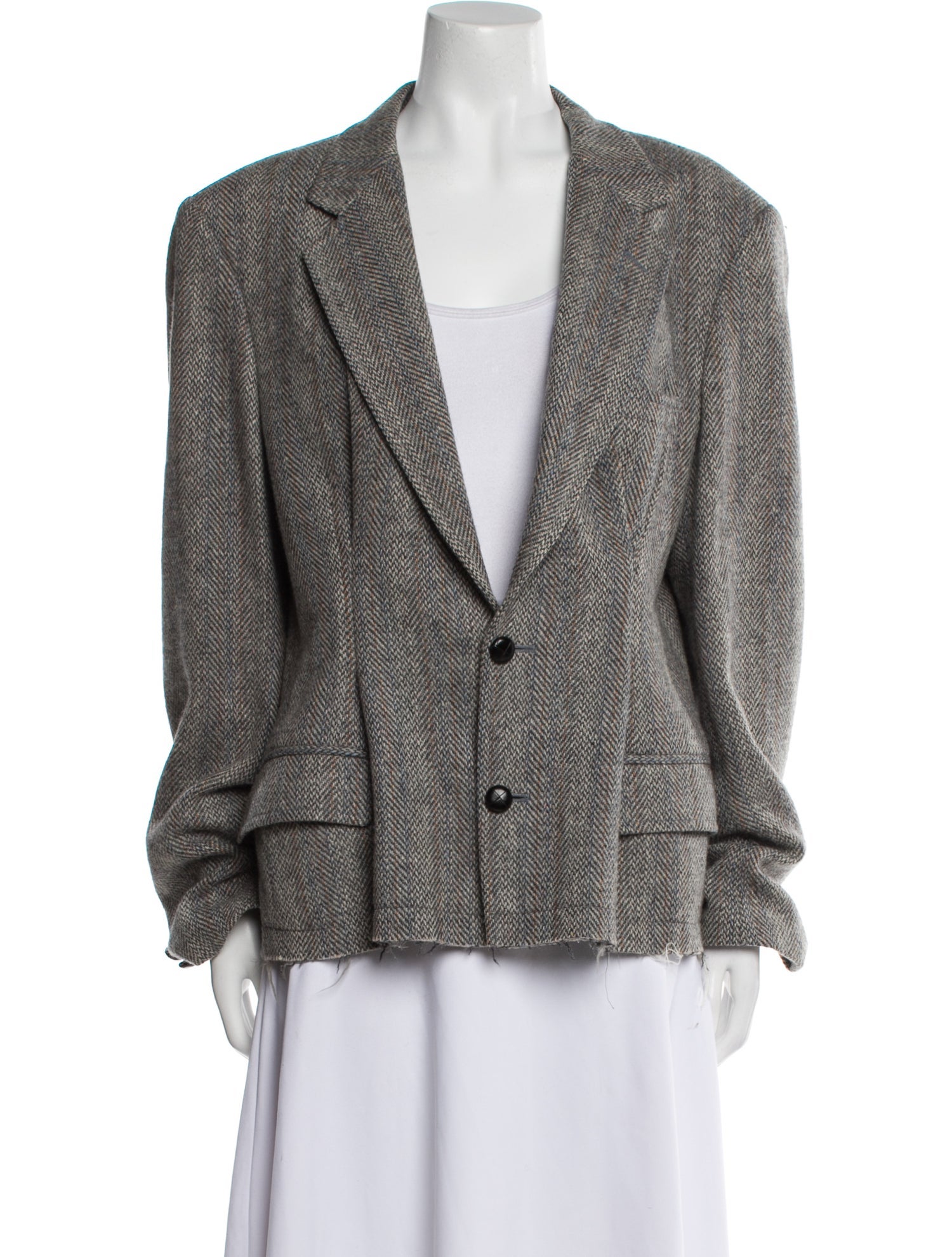 RE/DONE Wool Tweed Pattern Blazer