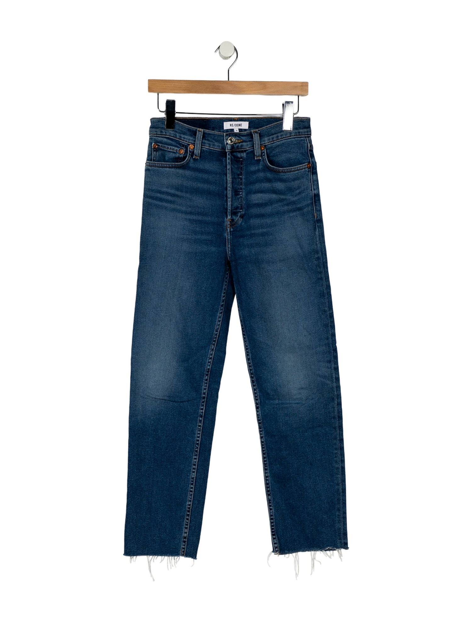 RE/DONE High-Rise Straight Leg Jeans