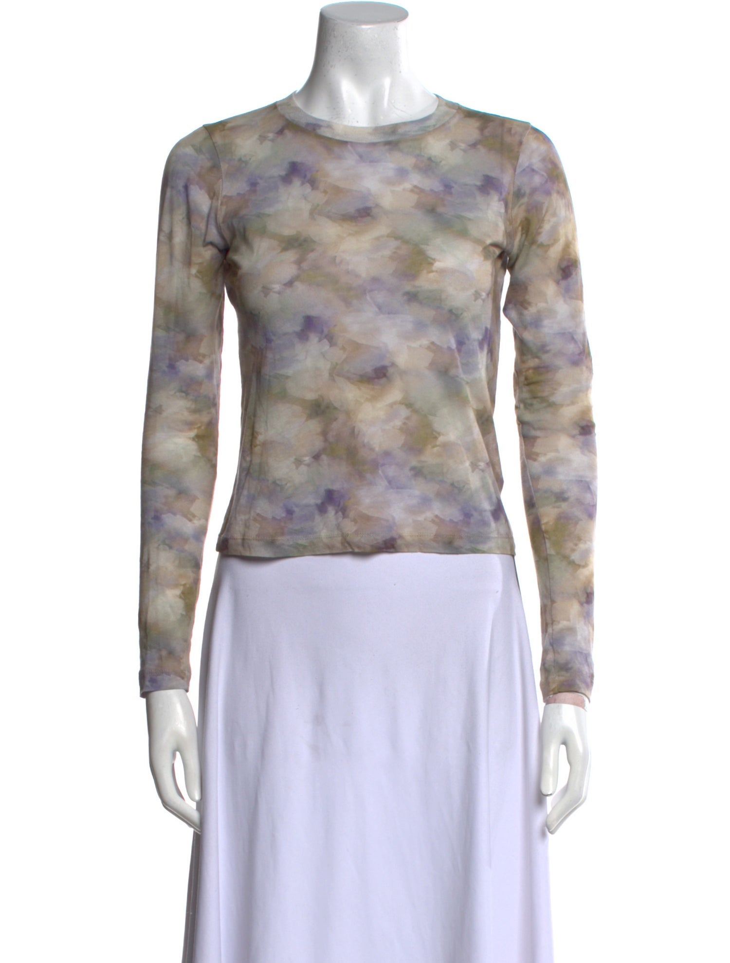 RE/DONE Printed Bateau Neckline Top