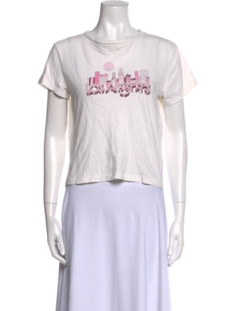 RE/DONE Graphic Print Crew Neck T-Shirt