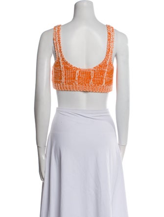 RE/DONE Printed Square Neckline Crop Top