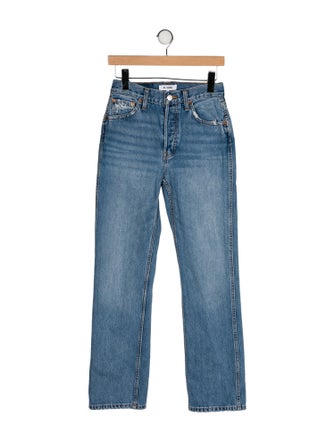 RE/DONE High-Rise Straight Leg Jeans