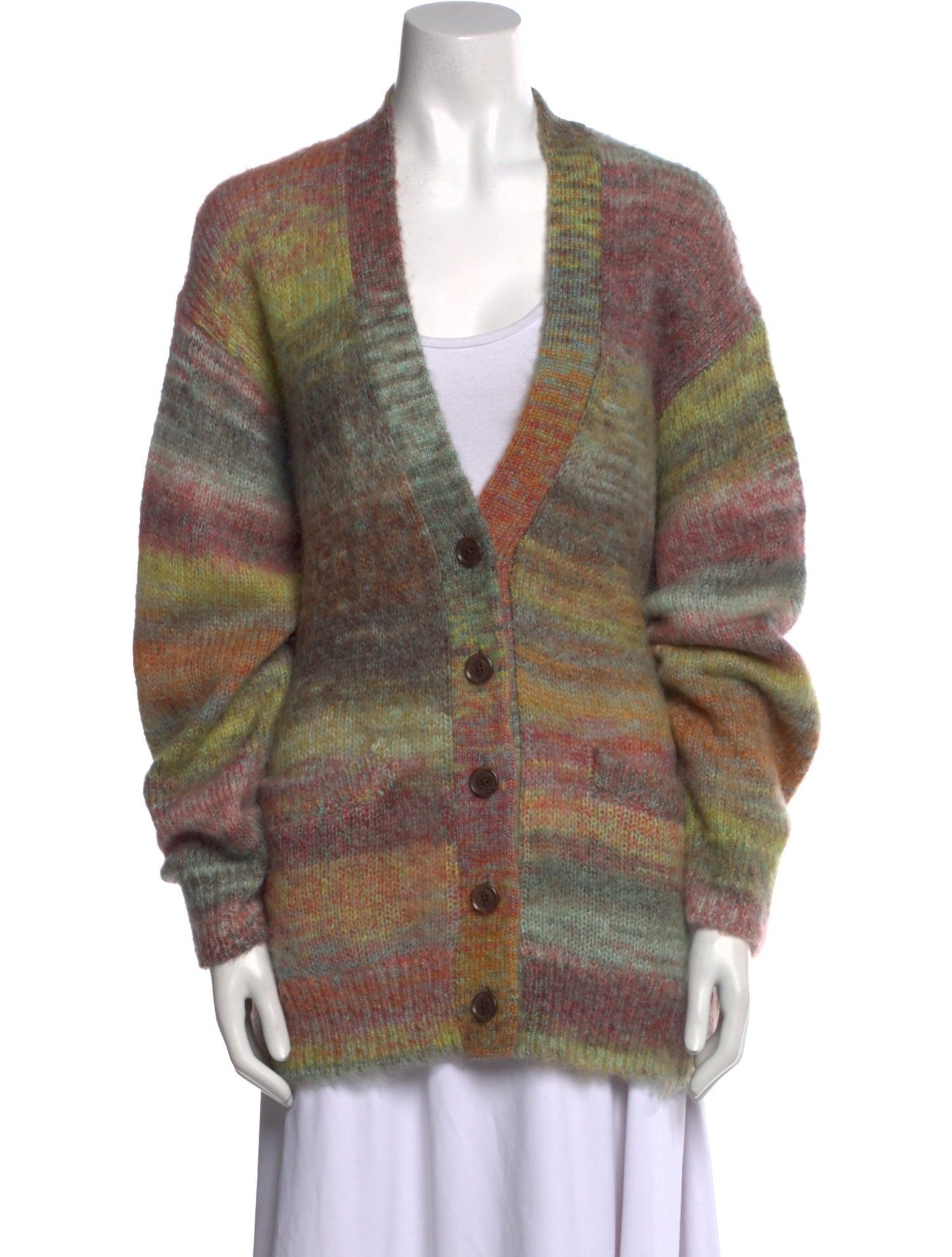 RE/DONE Striped V-Neck Sweater