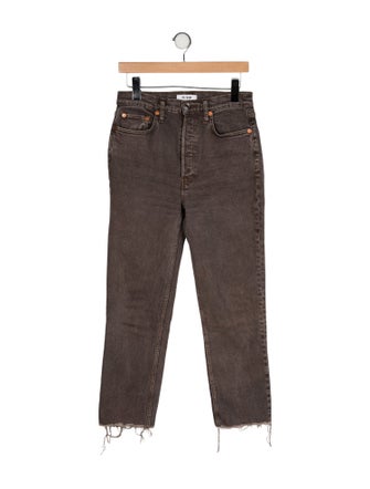 RE/DONE High-Rise Straight Leg Jeans