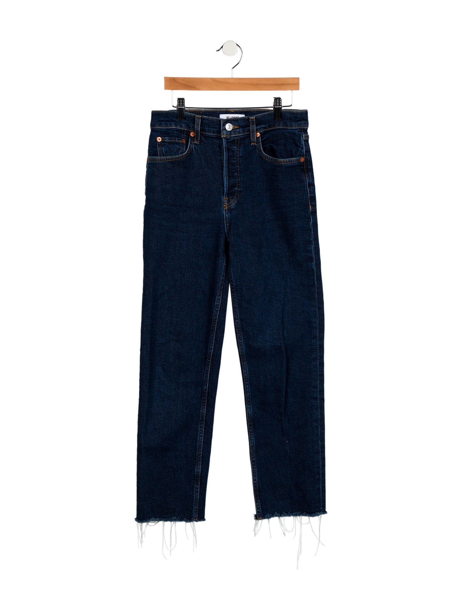 RE/DONE High-Rise Straight Leg Jeans