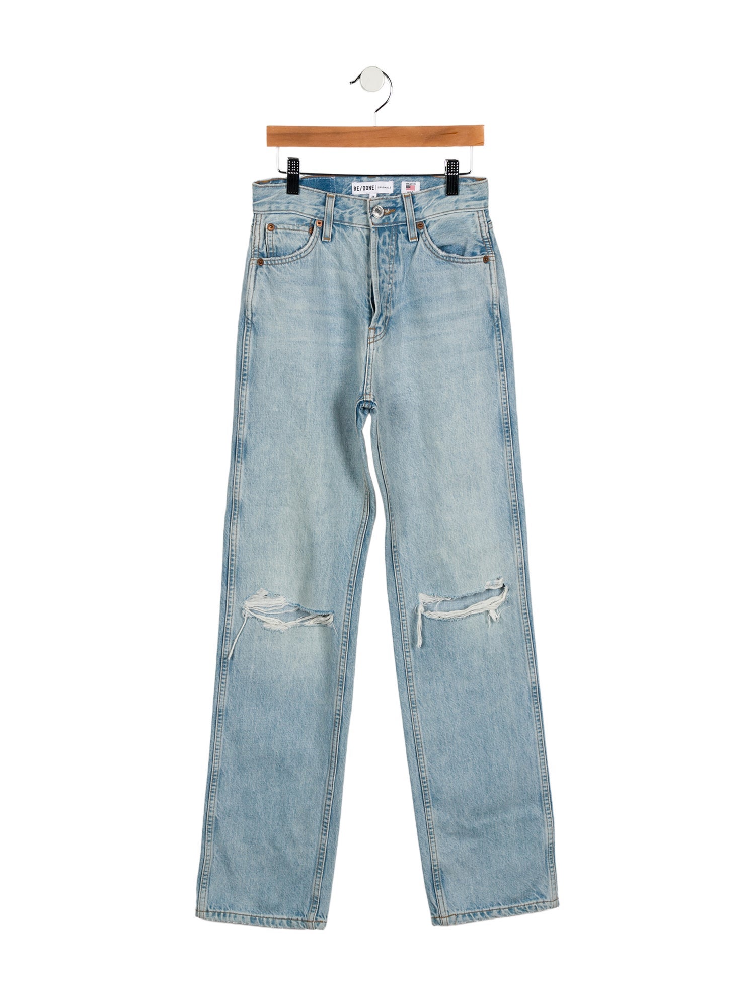 RE/DONE Mid-Rise Straight Leg Jeans