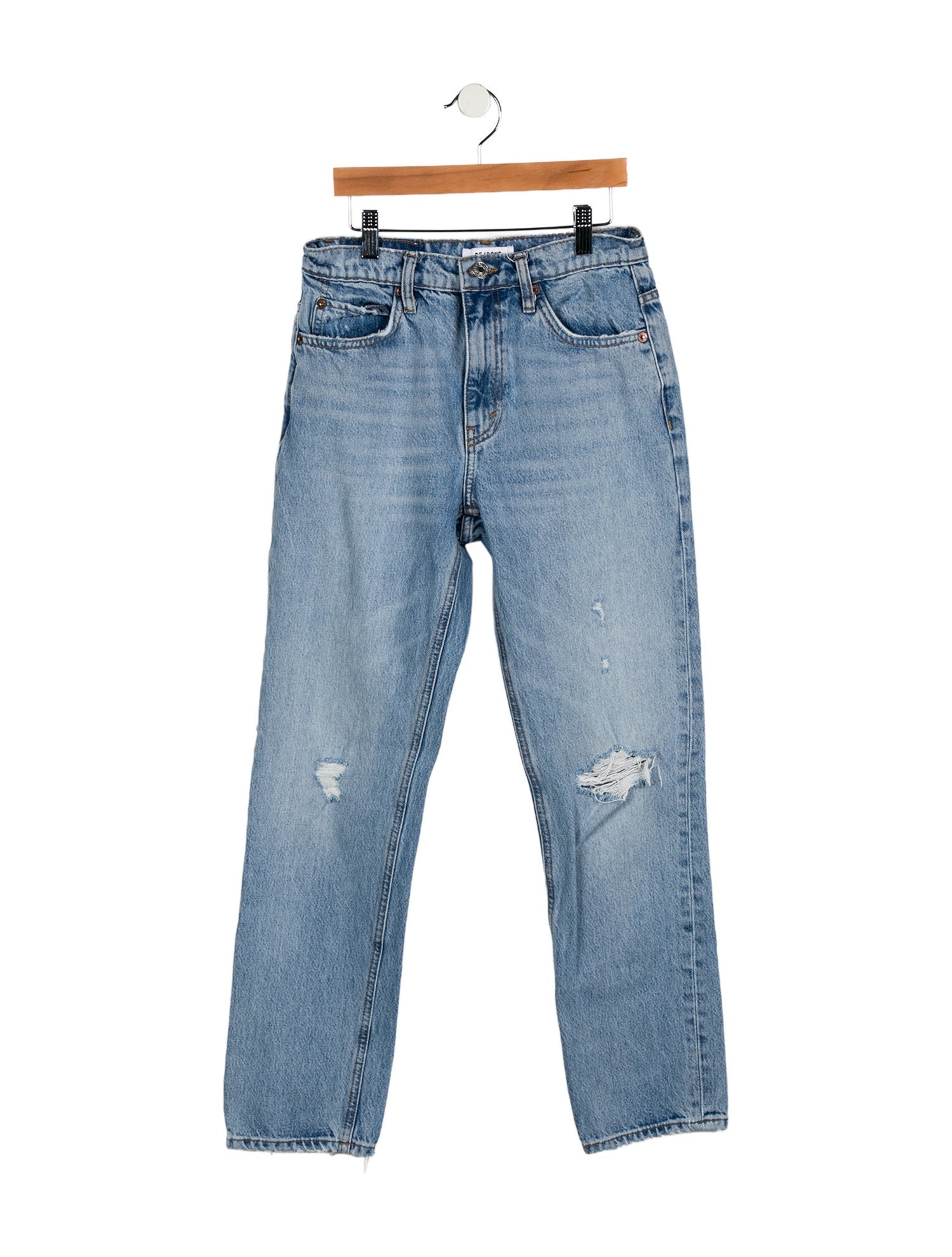 RE/DONE Mid-Rise Straight Leg Jeans