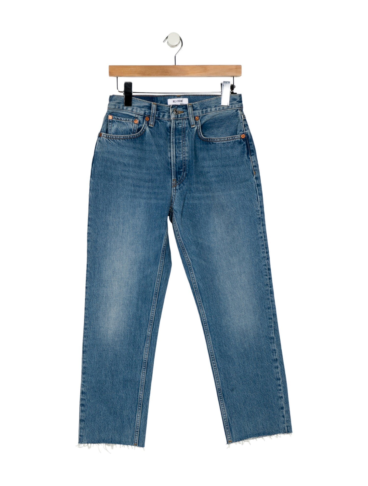 RE/DONE High-Rise Straight Leg Jeans