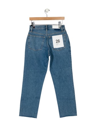 RE/DONE High-Rise Straight Leg Jeans