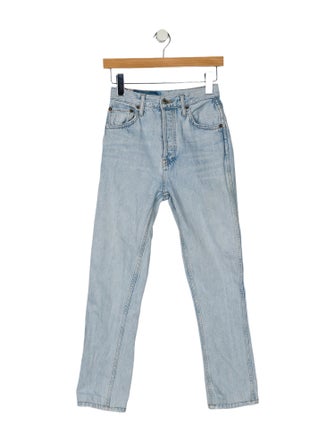 RE/DONE High-Rise Straight Leg Jeans