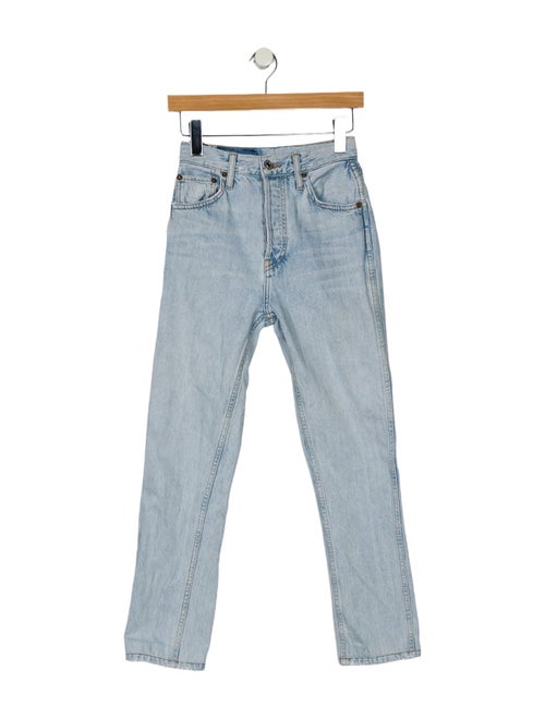 RE/DONE High-Rise Straight Leg Jeans