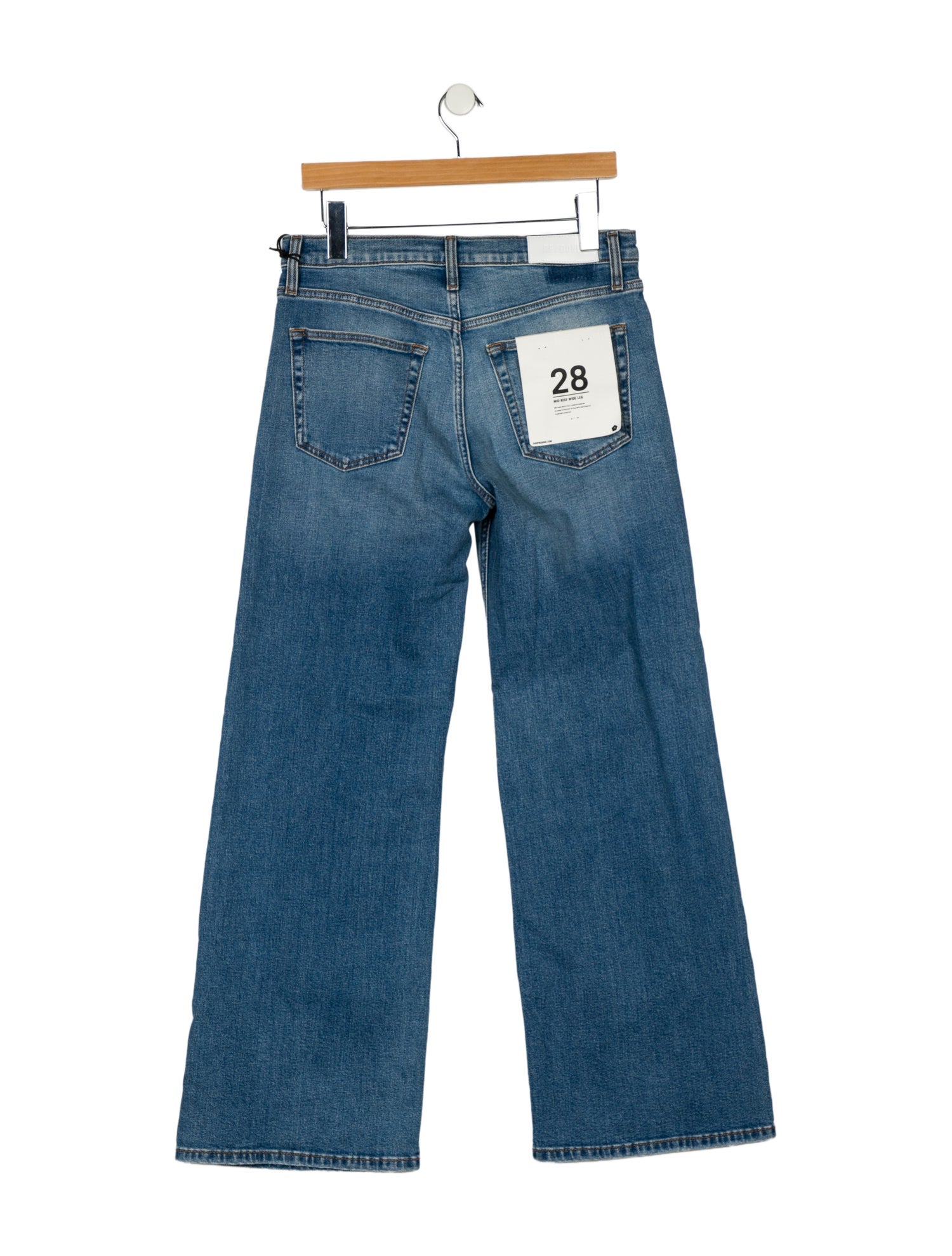 RE/DONE Mid-Rise Wide Leg Jeans w/ Tags