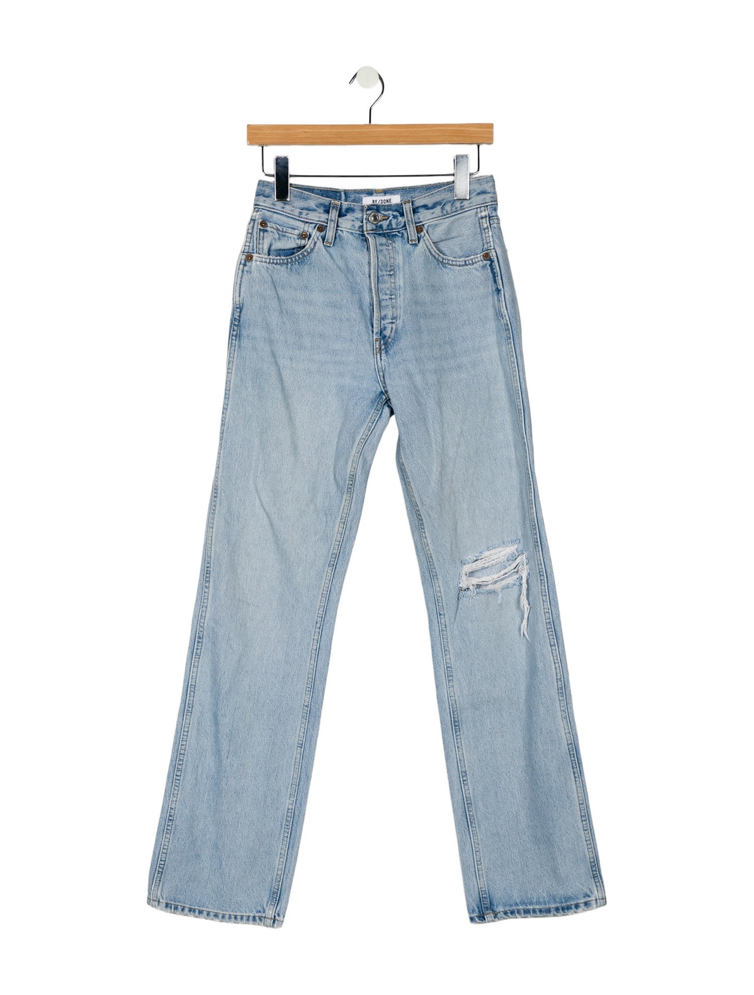 RE/DONE High-Rise Straight Leg Jeans