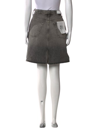 RE/DONE Distressed Accents Knee-Length Skirt